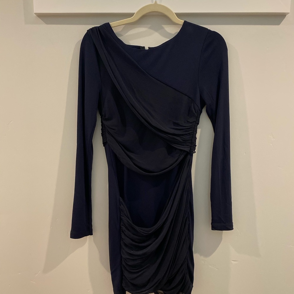 Blue long sleeve goddess dress